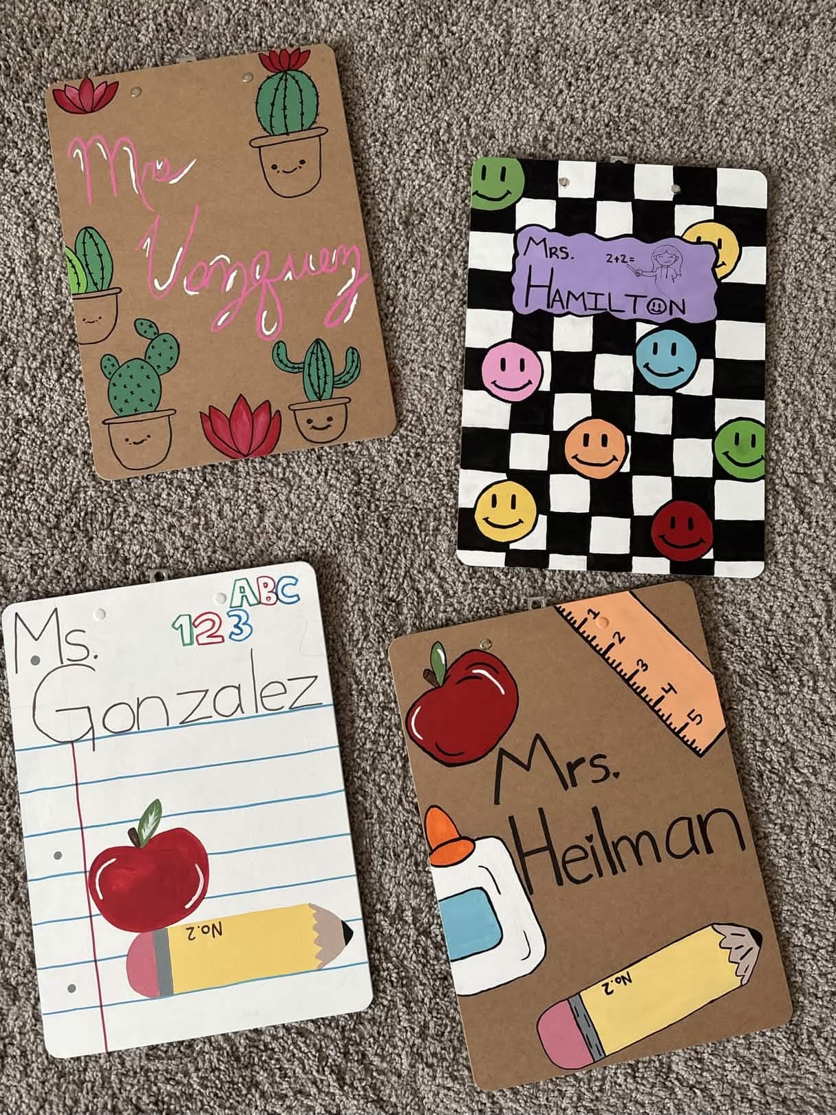 Custom Painted Teacher Clipboard